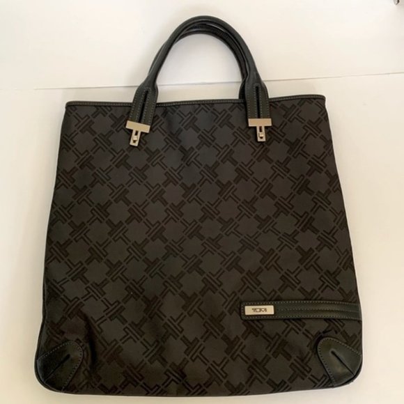 TUMI Signature Logo Tote Textile with Leather trim - Picture 1 of 6